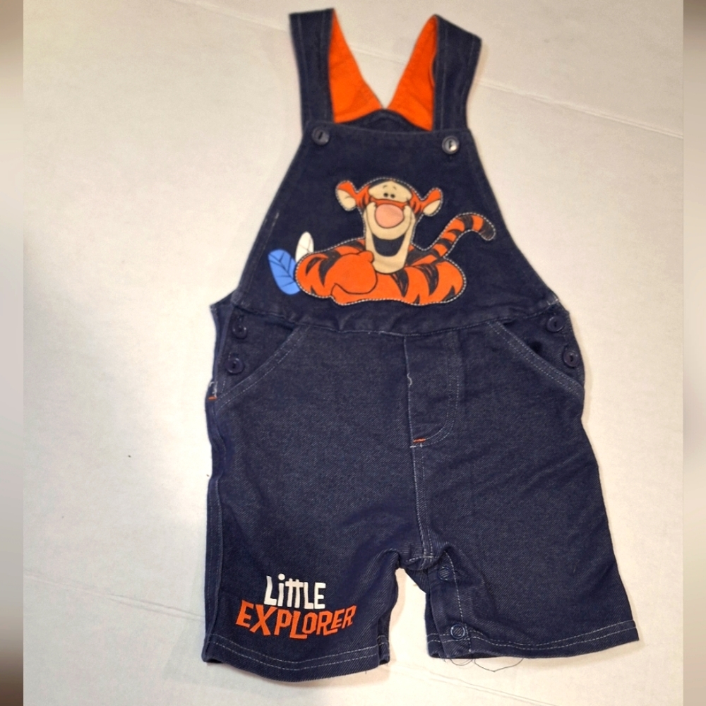 Disney Baby Tigger Shorts Overalls Toddler Size 24 Monthes